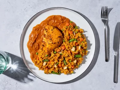 Biryani Rijst met Kip Tikka Masala