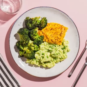 Erwtenpuree met Citroenkip en Broccoli