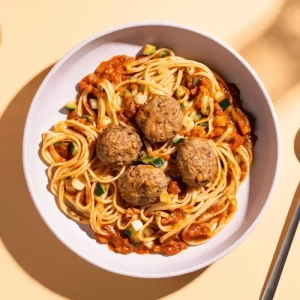 Spaghetti met Gehaktballen en Courgette