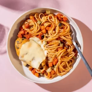 Spaghetti met Kip en Caprese