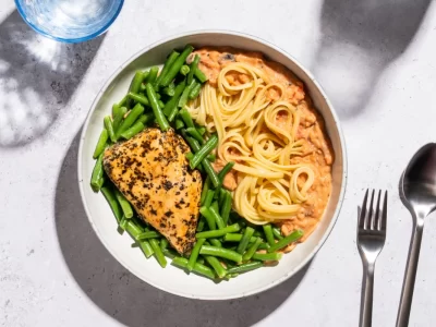 Spaghetti met Kip in Romige Saus